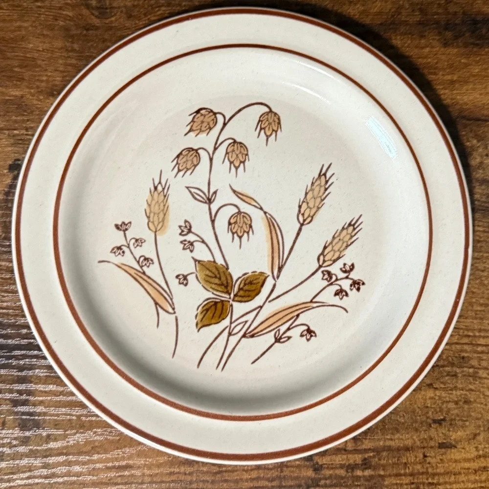 RKS STONEWARE Autumn Wheat Plates (2)